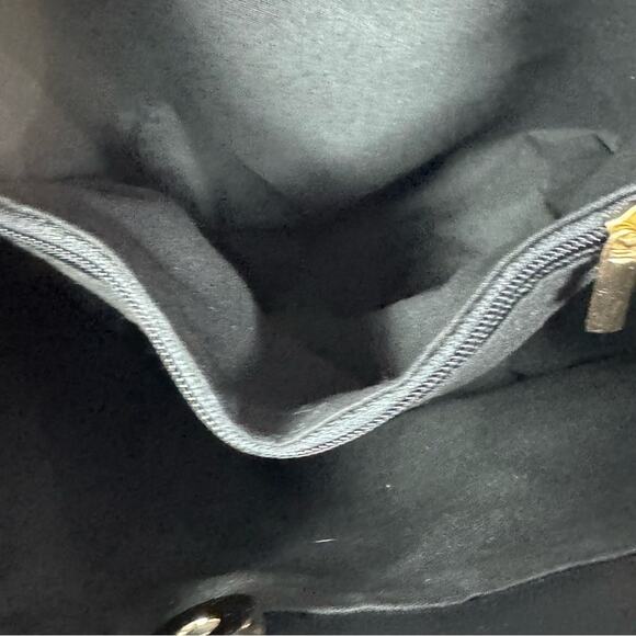 AOTA Bucket Bag Vegan Leather Top Handle Black Croc Embossed Elena NEW - Picture 7 of 12